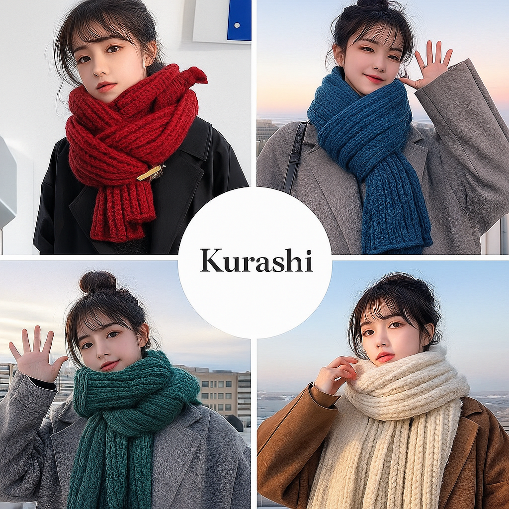 Kurashi™秋冬ニットマフラー（男女兼用）
